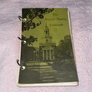 The Baylor Family Cookbook Baylor University Baptist Student Union Vintage Paper